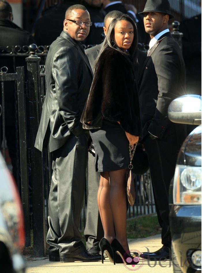 Bobby Brown en el funeral de Whitney Houston
