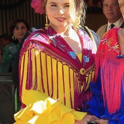 Amalia de Holanda, vestida de flamenca en la Feria de Abril de Sevilla