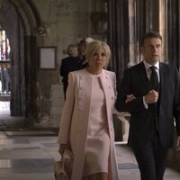 Emmanuel Macron y Brigitte Macron en la Coronación de Carlos III