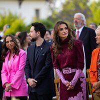 Salma de Jordania, Hussein de Jordania, Rania de Jordania y Muna de Jordania en la graduación de Hashem de Jordania