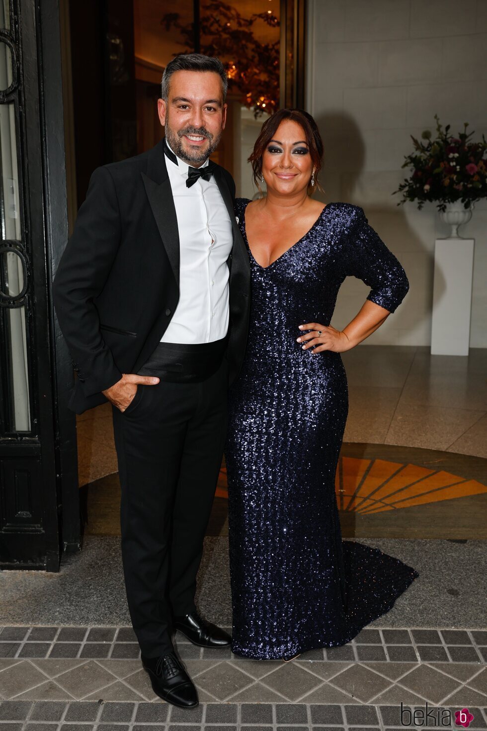 Kike Calleja y su mujer Raquel en la boda de Kiko Matamoros y Marta López Álamo