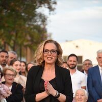Rocío Carrasco en la inauguración de la estatua de Pedro Carrasco en Alosno