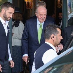El Rey Juan Carlos de camino a la graduación de Irene Urdangarin