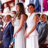 La Reina Letizia y la Princesa Leonor en la entrega de Despachos en la Academia de Zaragoza
