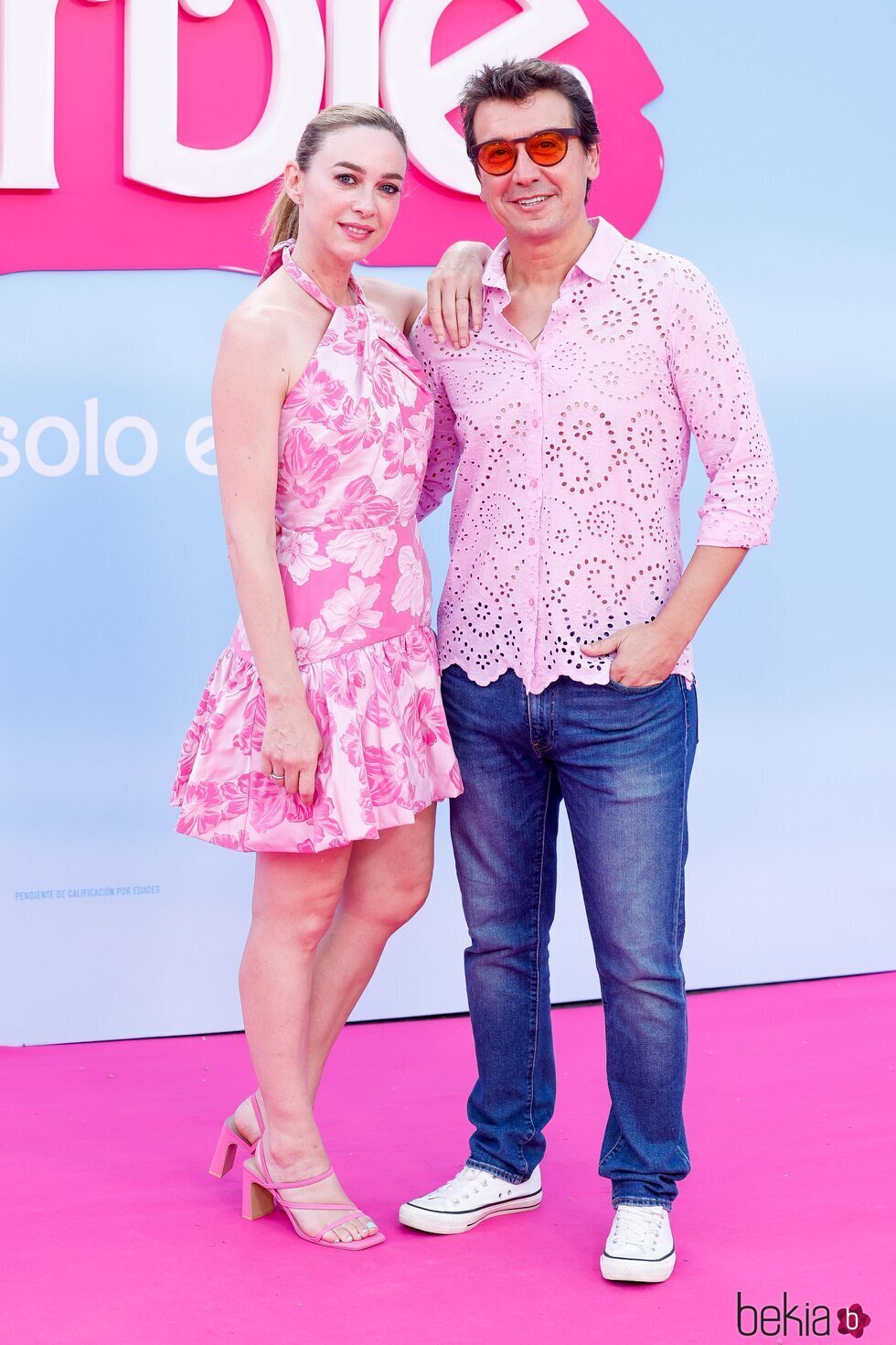 Marta Hazas y Javier Veiga en la premiere de 'Barbie' en Madrid