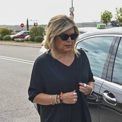 Terelu Campos llegando al tanatorio para despedir a María Teresa Campos