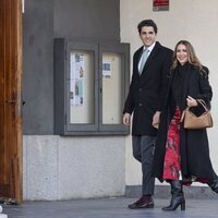 Javier García-Obregón y Eugenia Gil en el bautizo de la nieta de Ana Obregón