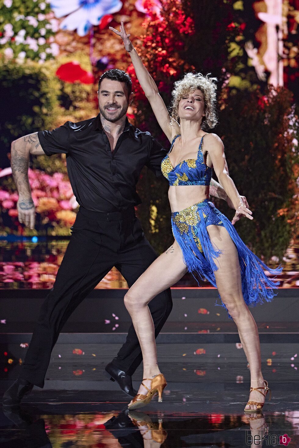 Sheila Casas durante su actuación con el bailarín en la primera gala 'Bailando con las estrellas'