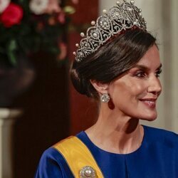 La Reina Letizia con la Tiara de María Cristina en la cena de gala por su Visita de Estado a Países Bajos