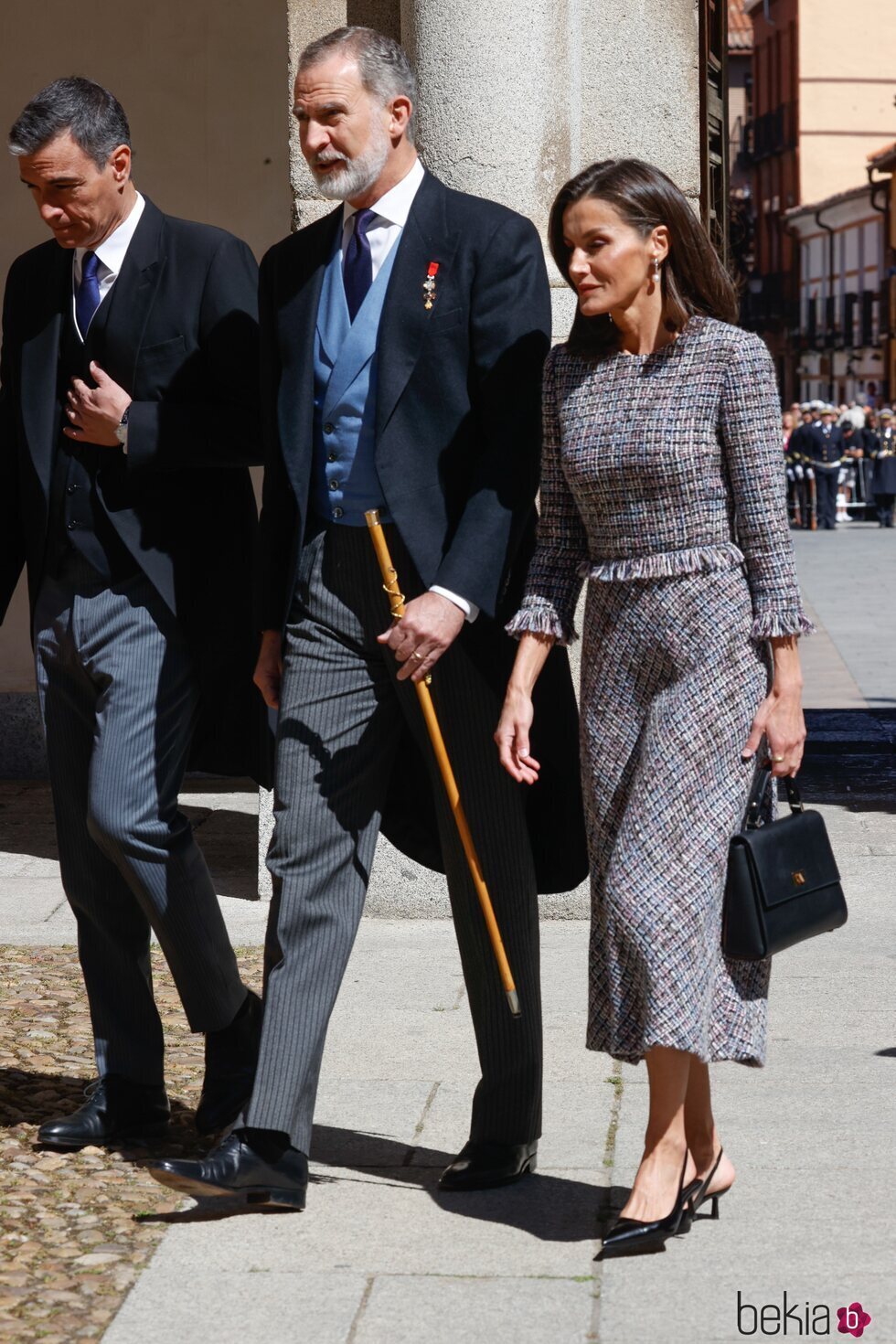 Pedro Sánchez y los Reyes Felipe y Letizia en la entrega del Premio Cervantes 2023