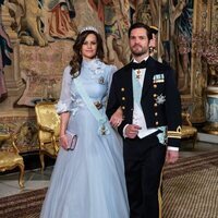 Carlos Felipe y Sofia de Suecia en la cena de gala por la Visita de Estado de Federico y Mary de Dinamarca a Suecia