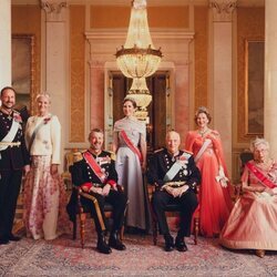 La Familia Real Noruega y Federico y Mary de Dinamarca en la cena de gala por la Visita de Estado de los Reyes de Dinamarca a Noruega