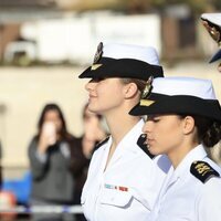 La Princesa Leonor al llegar a Tenerife en su primera parada con el Juan Sebastián Elcano