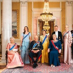 La Familia Real Noruega con Ingrid Alexandra de Noruega por primera vez en la cena de gala por la Visita de Estado de la Presidenta de Islandia