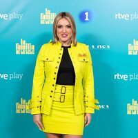 Marta Riesco en la presentación de 'La familia de la tele'
