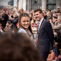 Isabella de Dinamarca en la celebración de su 18 cumpleaños junto al Alcalde de Aarhus