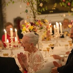 Margarita de Dinamarca en la cena por su 85 cumpleaños