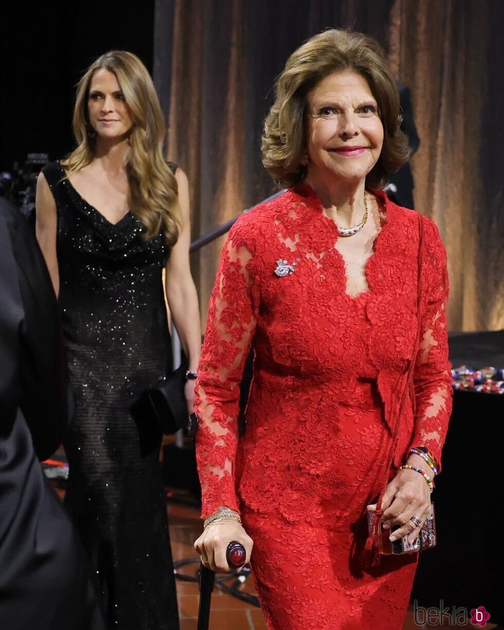 Magdalena de Suecia y Silvia de Suecia en una entrega de premios en Nueva York