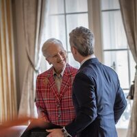 Margarita de Dinamarca y Federico de Dinamarca en el 57 cumpleaños de Federico de Dinamarca