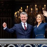 Federico y Mary de Dinamarca en el 57 cumpleaños de Federico de Dinamarca