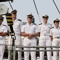 La Princesa Leonor a su llegada a Nueva York en el Juan Sebastián de Elcano