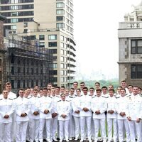 La Princesa Leonor con todos sus compañeros del Juan Sebastián de Elcano en Nueva York