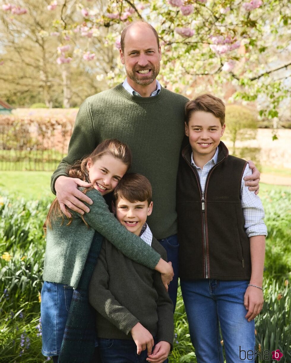 El Príncipe Guillermo con sus hijos en el Día del pdre