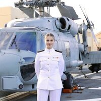 La Princesa Leonor en su embarque en la fragata Blas de Lezo