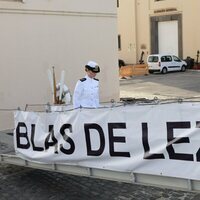 La Princesa Leonor embarcando en la fragata Blas de Lezo en Las Palmas de Gran Canaria