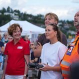 Ingrid Alexandra y Sverre Magnus de Noruega en un acto con la Cruz Roja