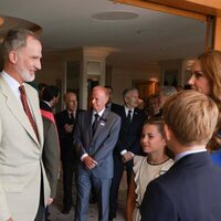 El Rey Felipe con Kate Middleton y los pequeños George y Charlotte en Wimbledon
