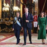 Los Reyes Felipe y Letizia con la Princesa Leonor y la Infanta Sofía llegando a la recepción por el Día de la Hispanidad 2025