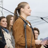 La Princesa Leonor dando su discurso en el Pueblo Ejemplar 2025