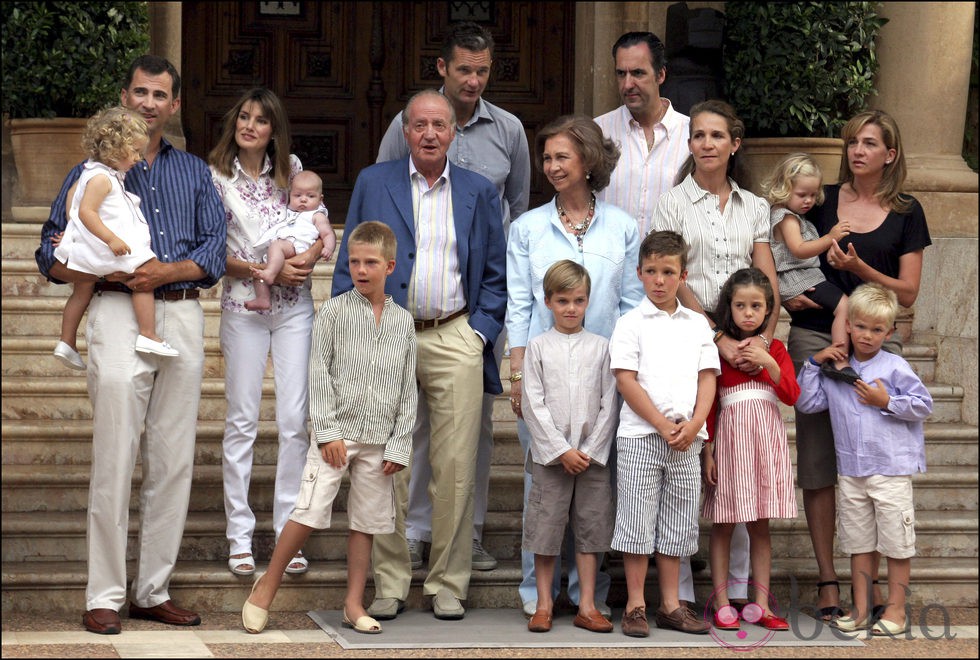 La Familia Real Española en el Palacio de Marivent en 2007