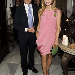 Carmen Lomana con su novio Ángel Casaña en la entrega del premio 'Maja de los Goya 2012'