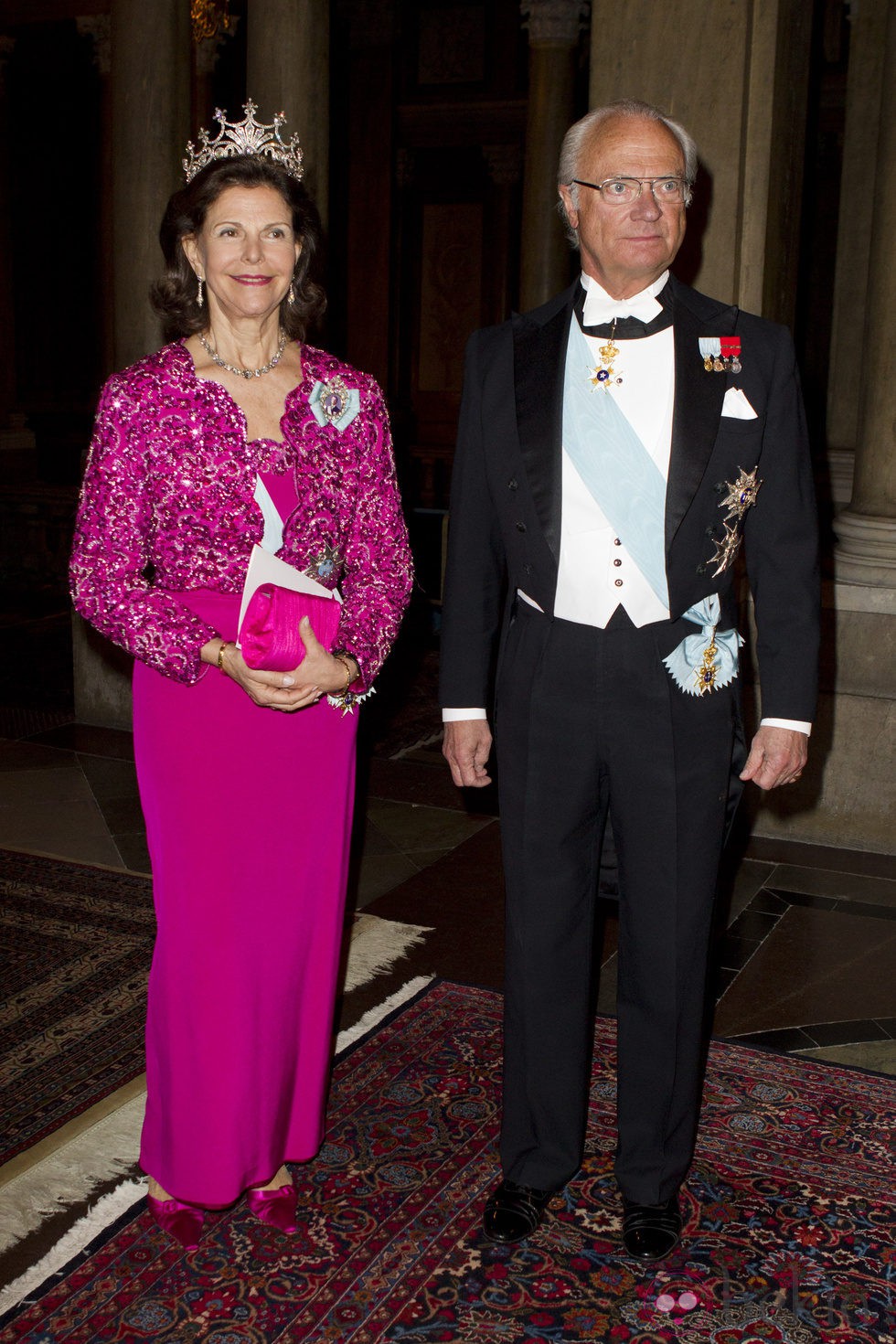 Los Reyes de Suecia en una cena de gala en Estocolmo