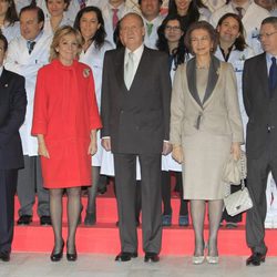 Esperanza Aguirre, los Reyes y Alberto Ruiz Gallardón en Móstoles