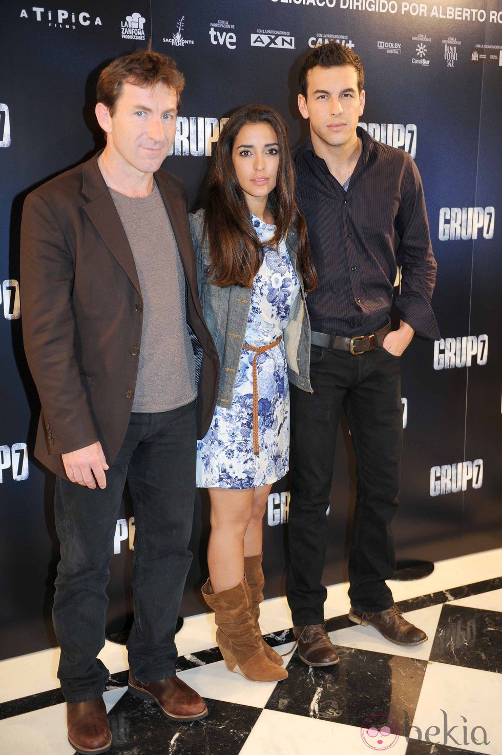 Antonio de la Torre, Inma Cuesta y Mario Casas en la presentación de 'Grupo 7'