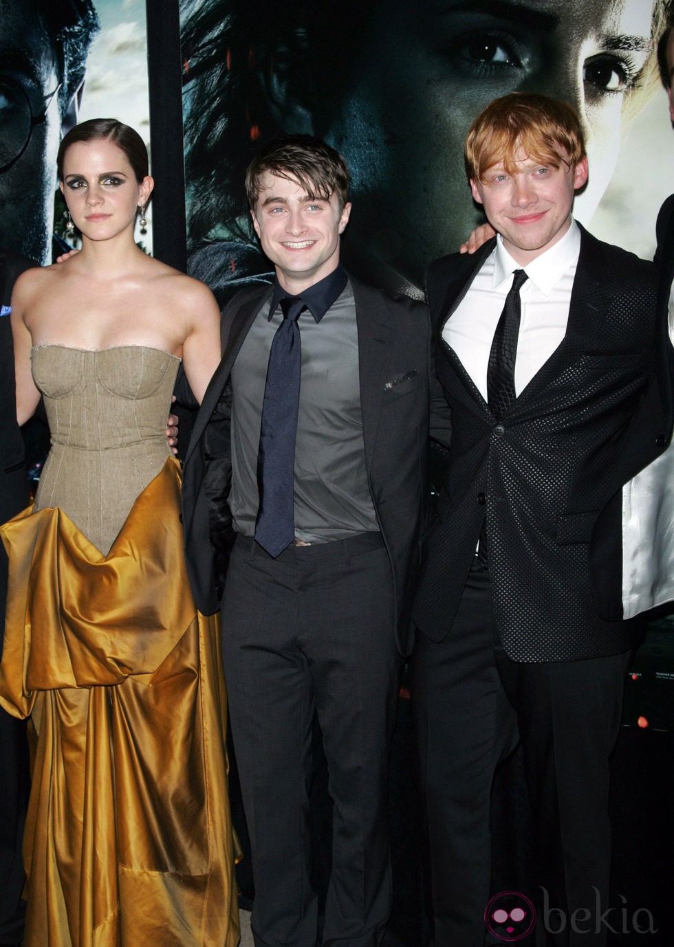 Emma Watson, Daniel Radcliffe y Rupert Grint presentan la última película de Harry Potter en Nueva York