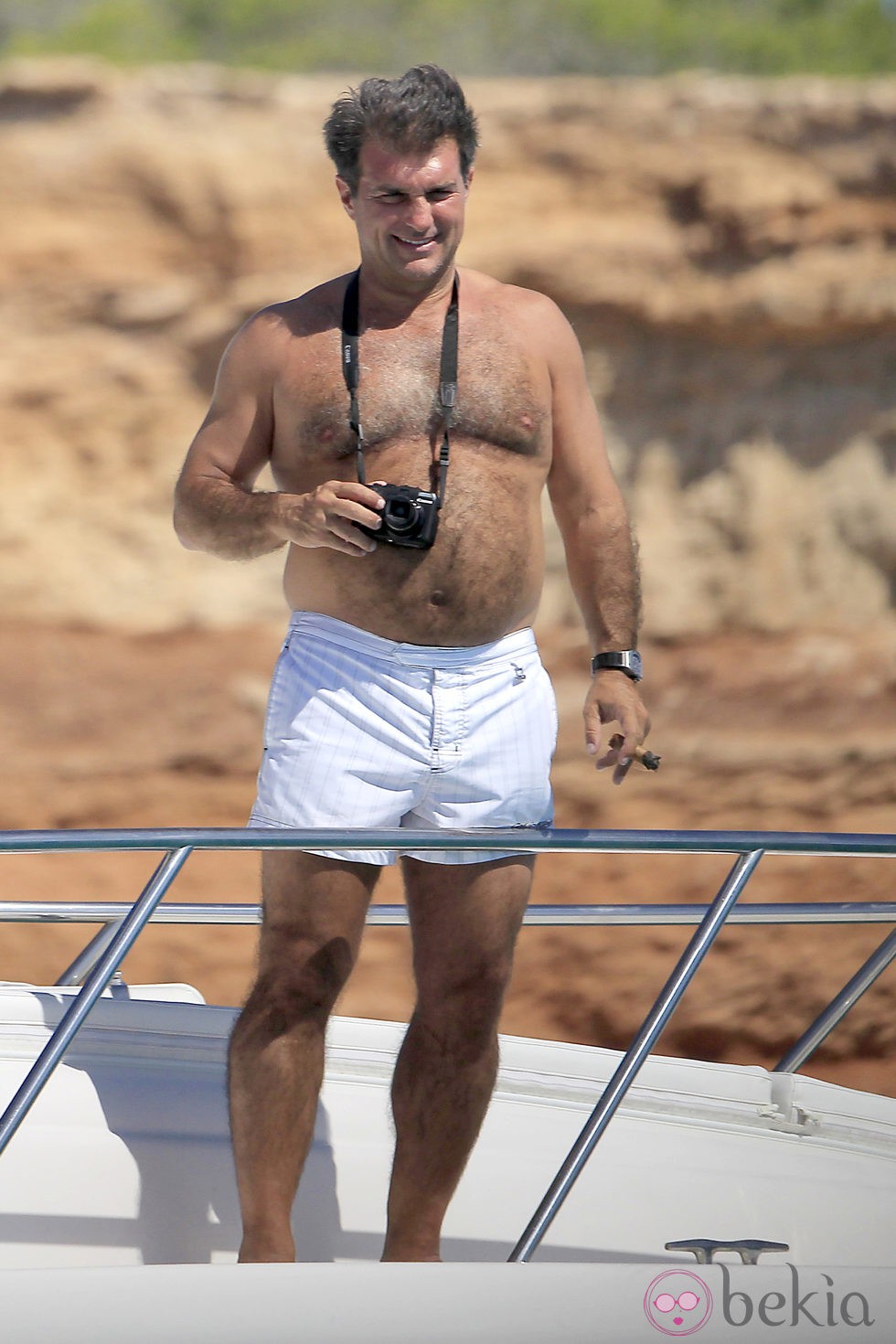 Joan Laporta durante sus vacaciones en Formentera