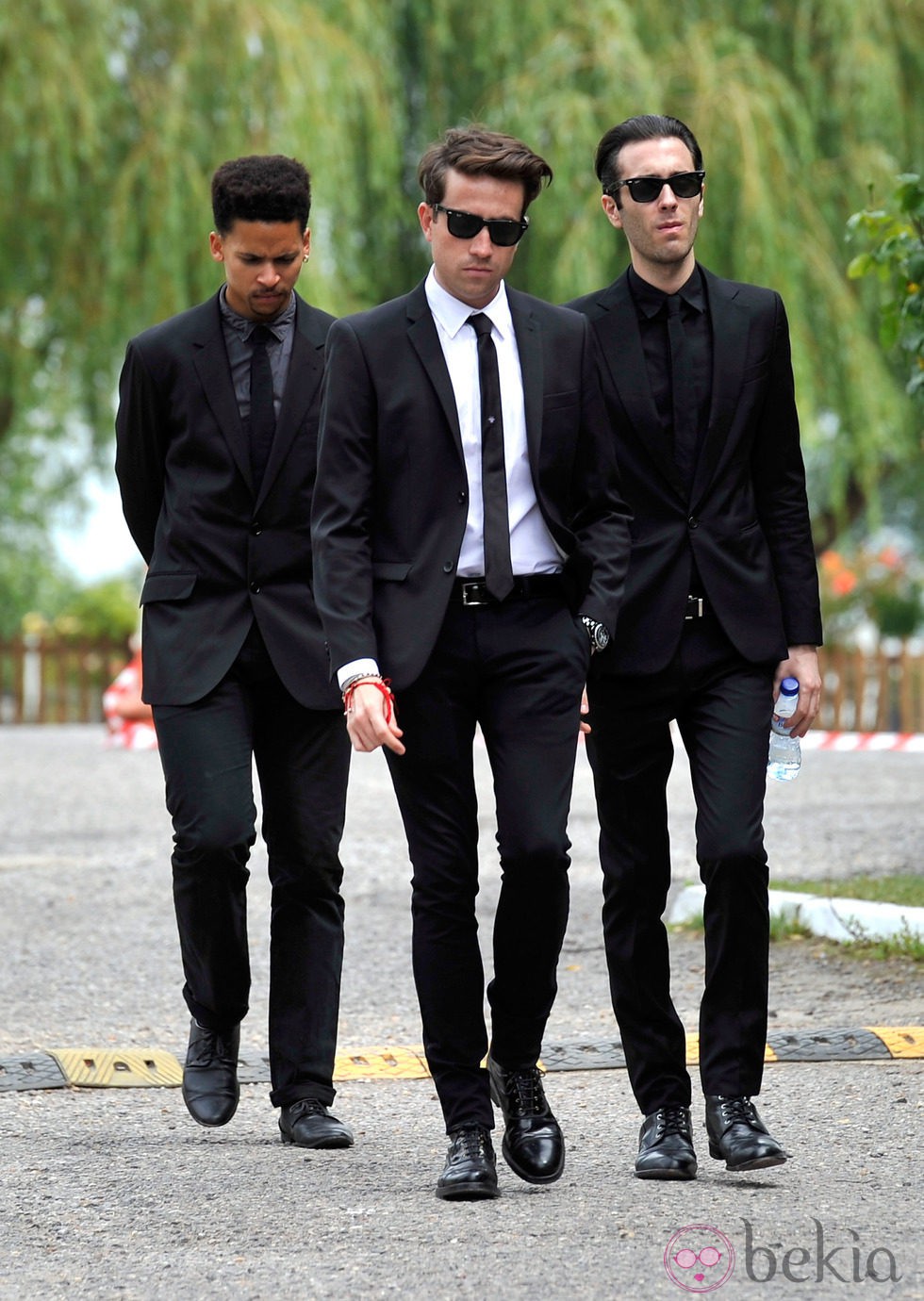Nick Grimshaw en el funeral de Amy Winehouse