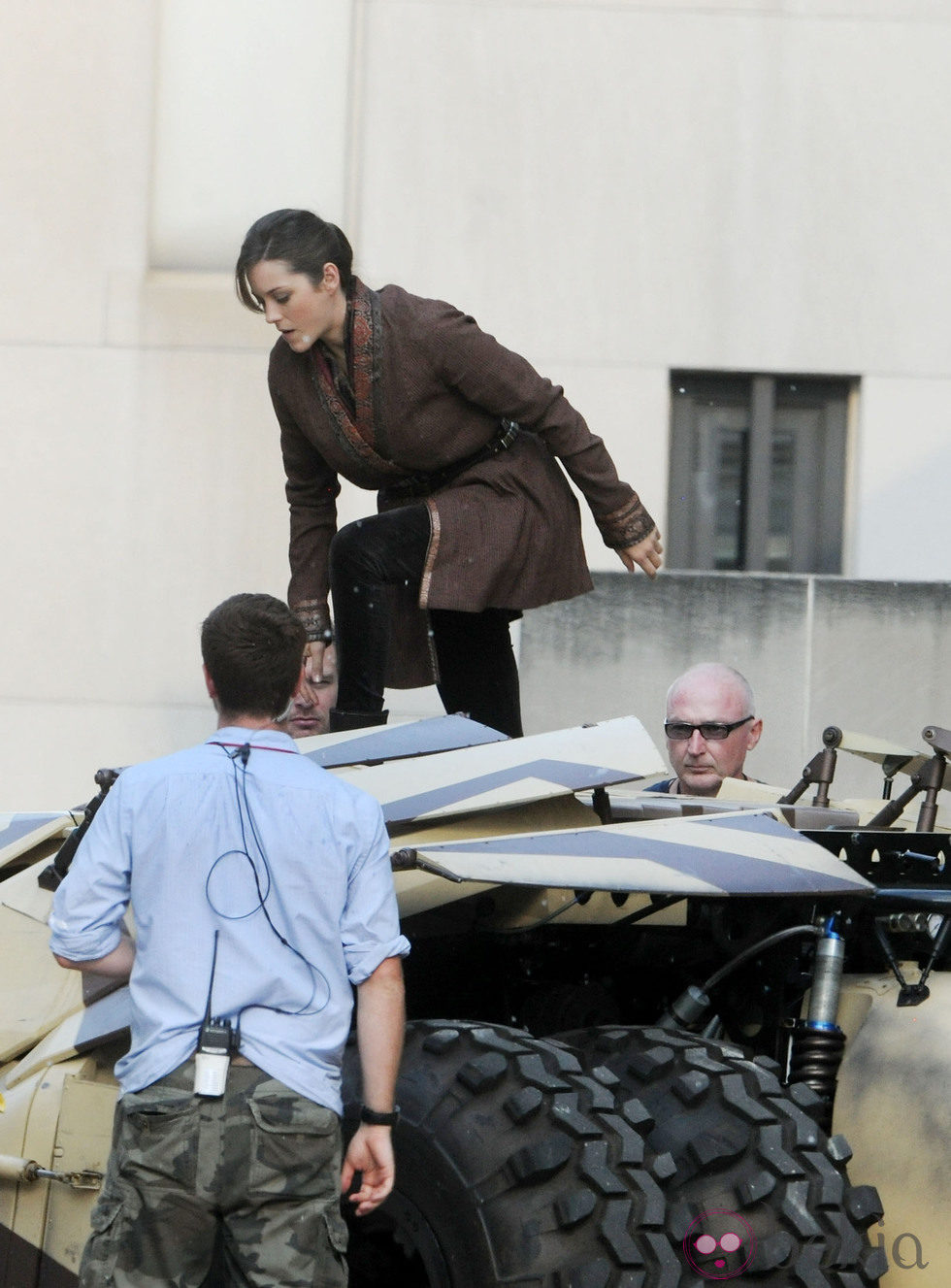 Marion Cotillard en el rodaje de 'The dark night rises' en Pittsburgh