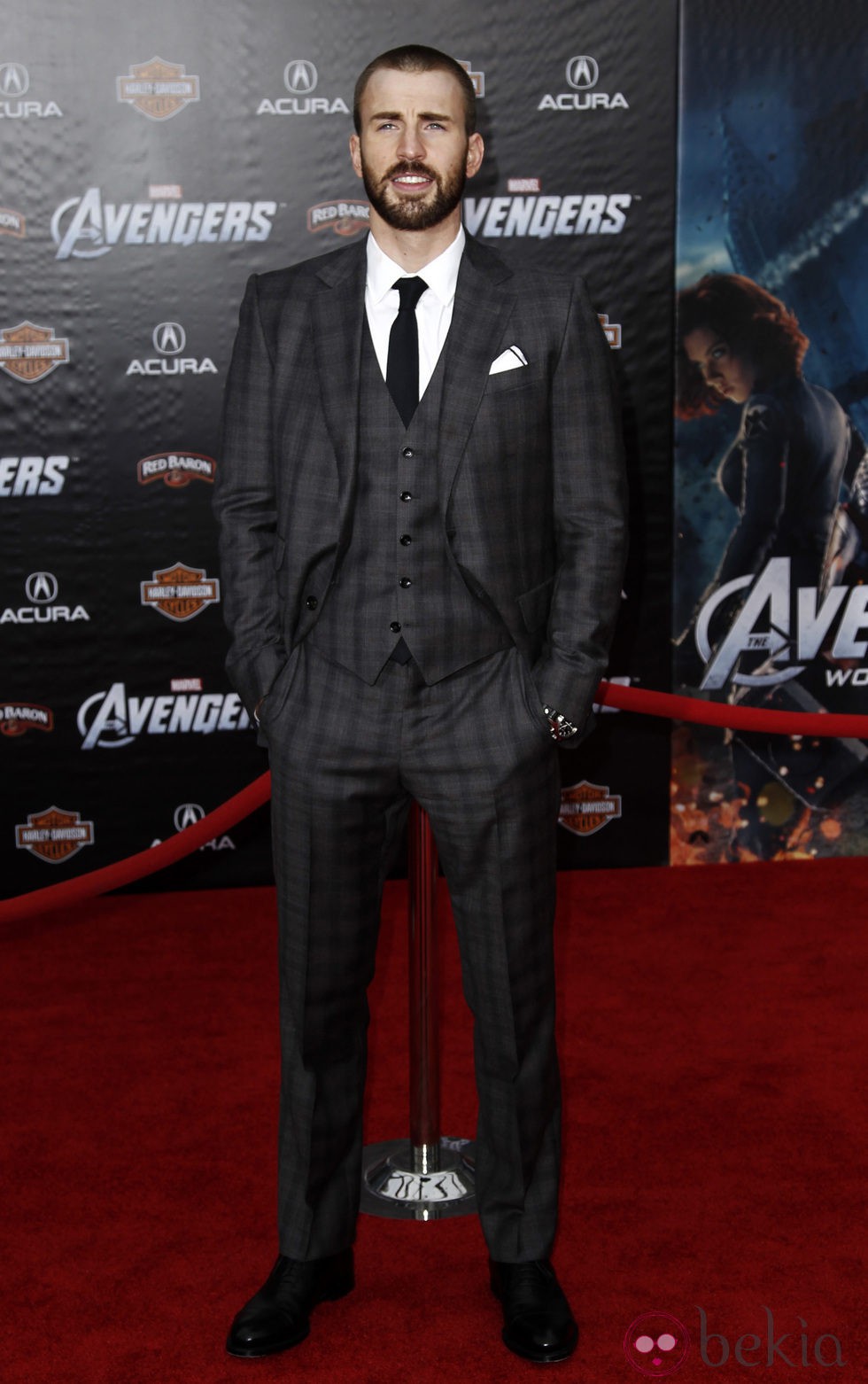 Chris Evans en la premiere de 'Los Vengadores' en Los Angeles