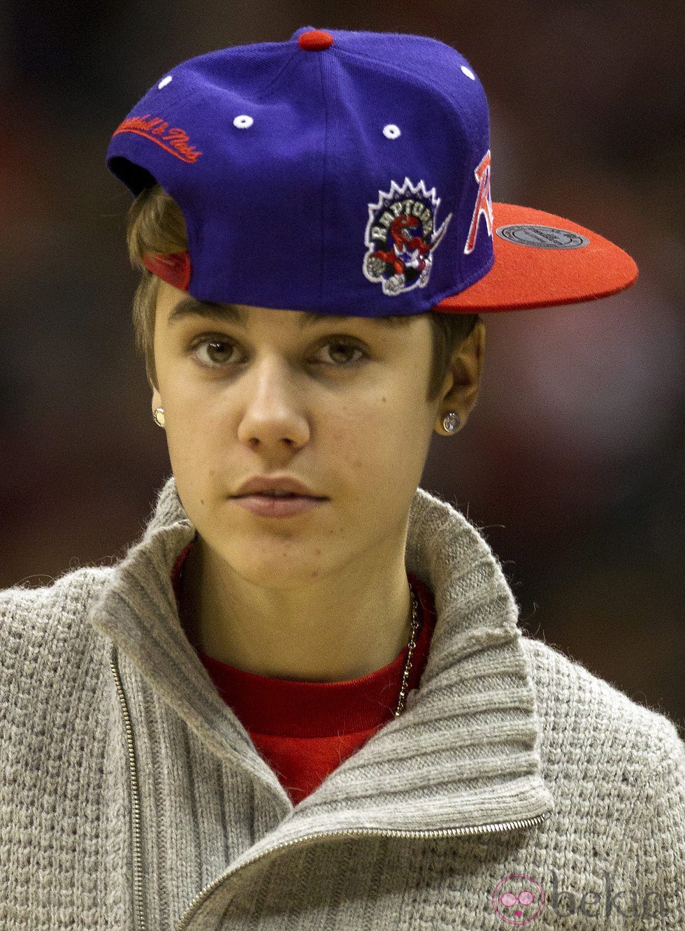 Justin Bieber con una gorra del Toronto