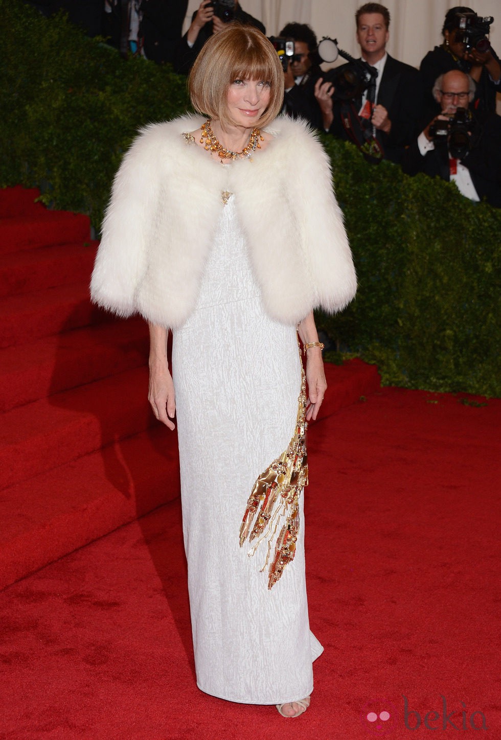 Anna Wintour en la alfombra roja de la Gala del MET 2012