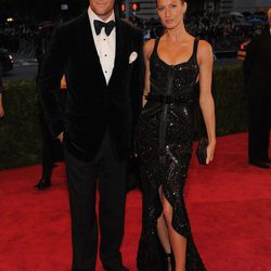Gisele Bundchen y Tom Brady en la alfombra roja de la Gala del MET 2012