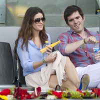 José María Aznar Jr y Mónica Abascal en la final del Masters de Tenis de Madrid 2012