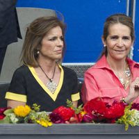 Ana Botella y la Infanta Elena en la final del Masters de Tenis de Madrid 2012