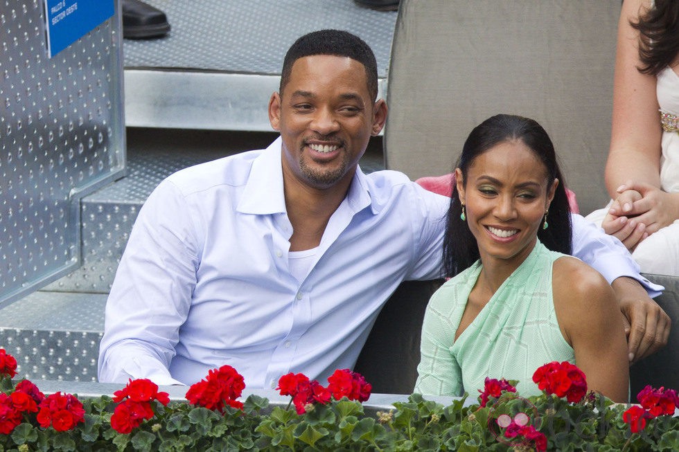 Will Smith y Jada Pinkett en la final del Masters de Tenis de Madrid 2012