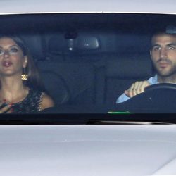 Cesc Fábregas y Daniella Semaan en la cena-homenaje a Guardiola
